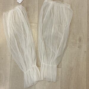 Elegant White Sheer Sleeves